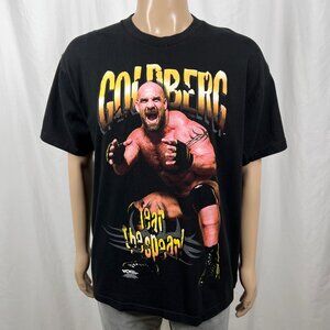 Vintage 1998 WCW Men's XL Black Goldberg "Fear The Spear!" Pro Wrestling T-Shirt